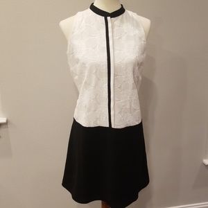 LOFT Black and White Dress